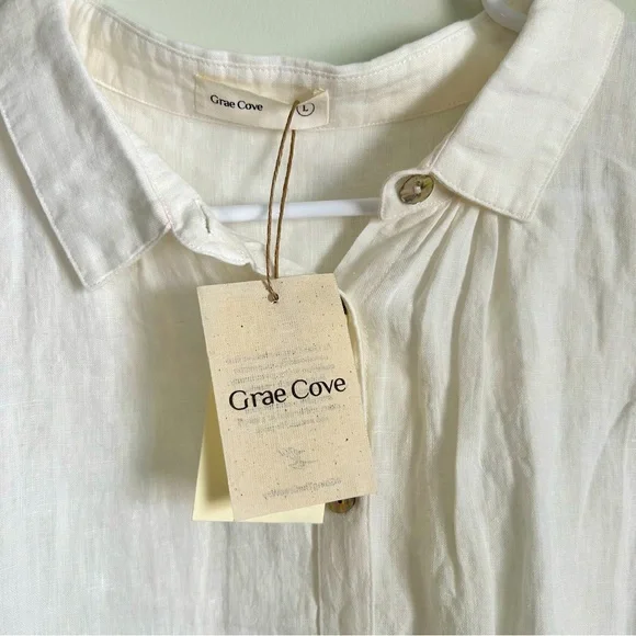 🦢 NWT 100% Linen Button Down Top 🦢 - Picture 6 of 6